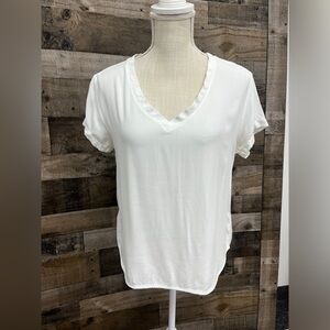 Cloth & Stone White V-Neck Tee
